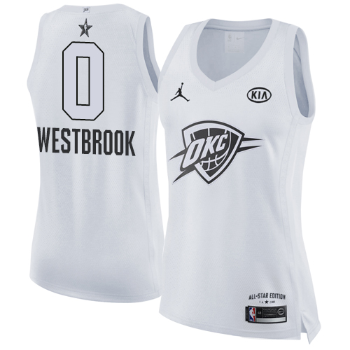 White Nike R. Westbrook #0 NBA Jersey NBA Fan Apparel Game Day Wear