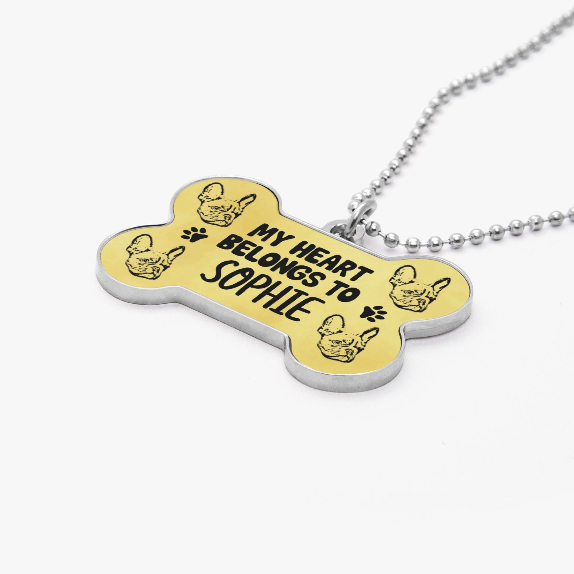 My heart Belongs - Necklace for frenchie moms