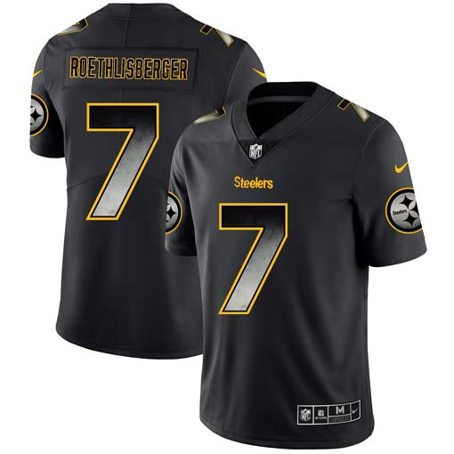Premium NFL s Pittsburgh Steelers #None NFL Player Black Smoke Jersey