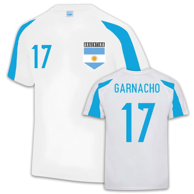 Soccer Argentina Sports Training Jersey (Alejandro Garnacho 17)