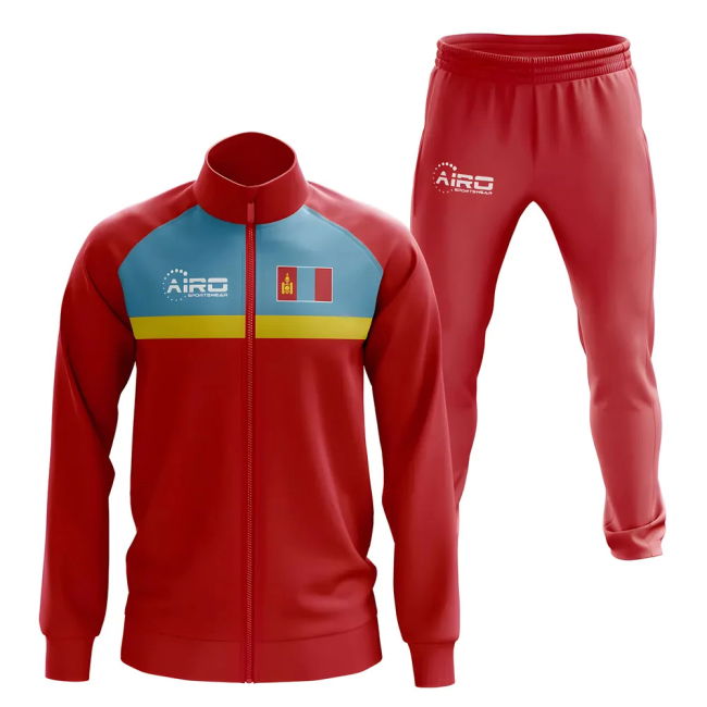 Mongolia Concept Football Tracksuit (Red)
