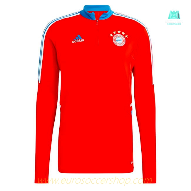 2022-2023 Bayern Munich Convido Half Zip Training Top (Red)