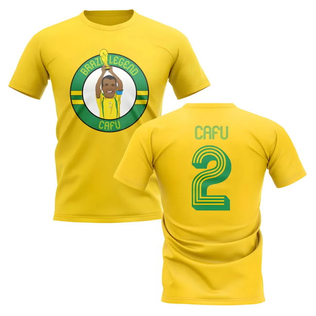 Professional Cafu Brazil Illustration T-Shirt (Yellow) National