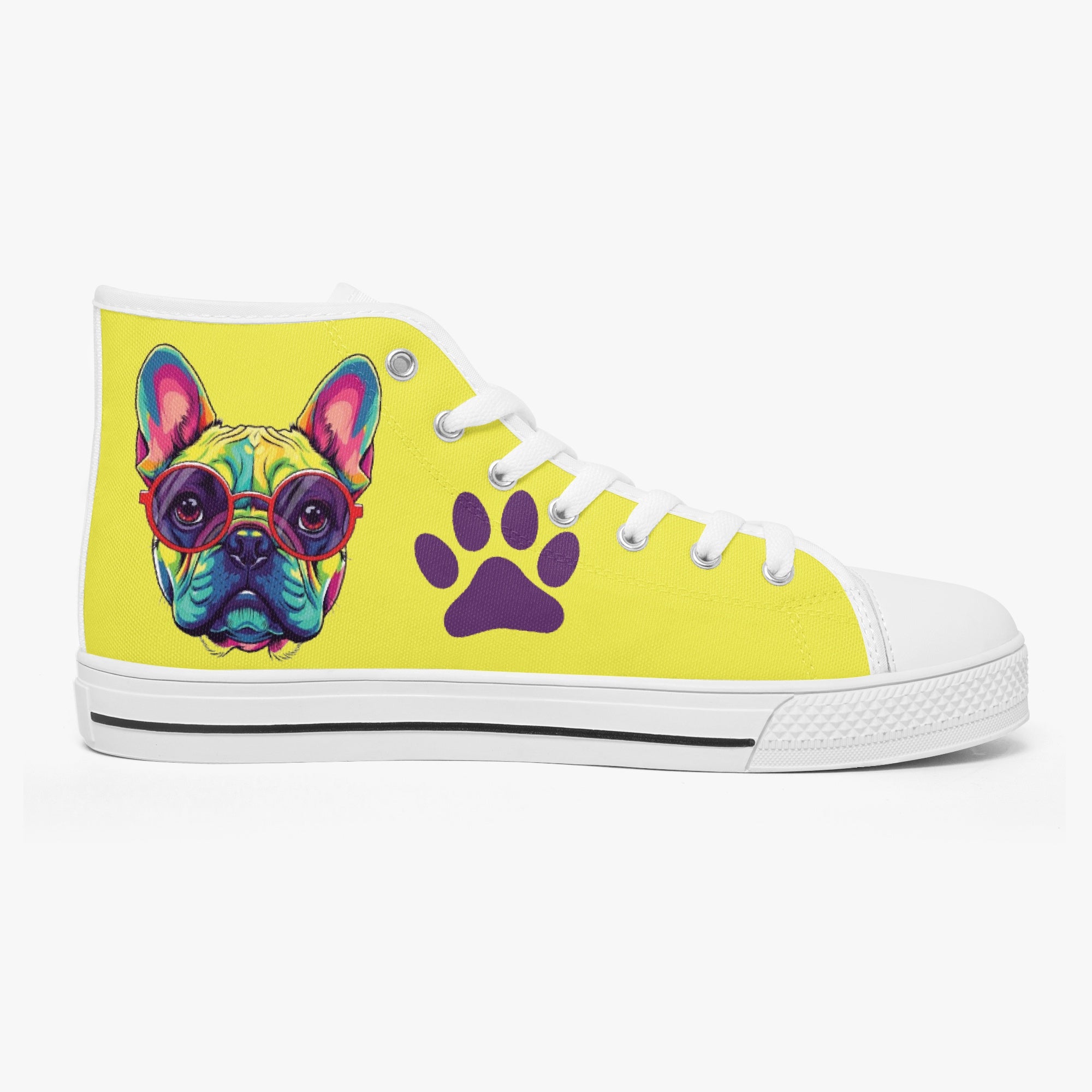 French Bulldog Lover Banon Classic High Top Canvas Shoes Casual Footwear