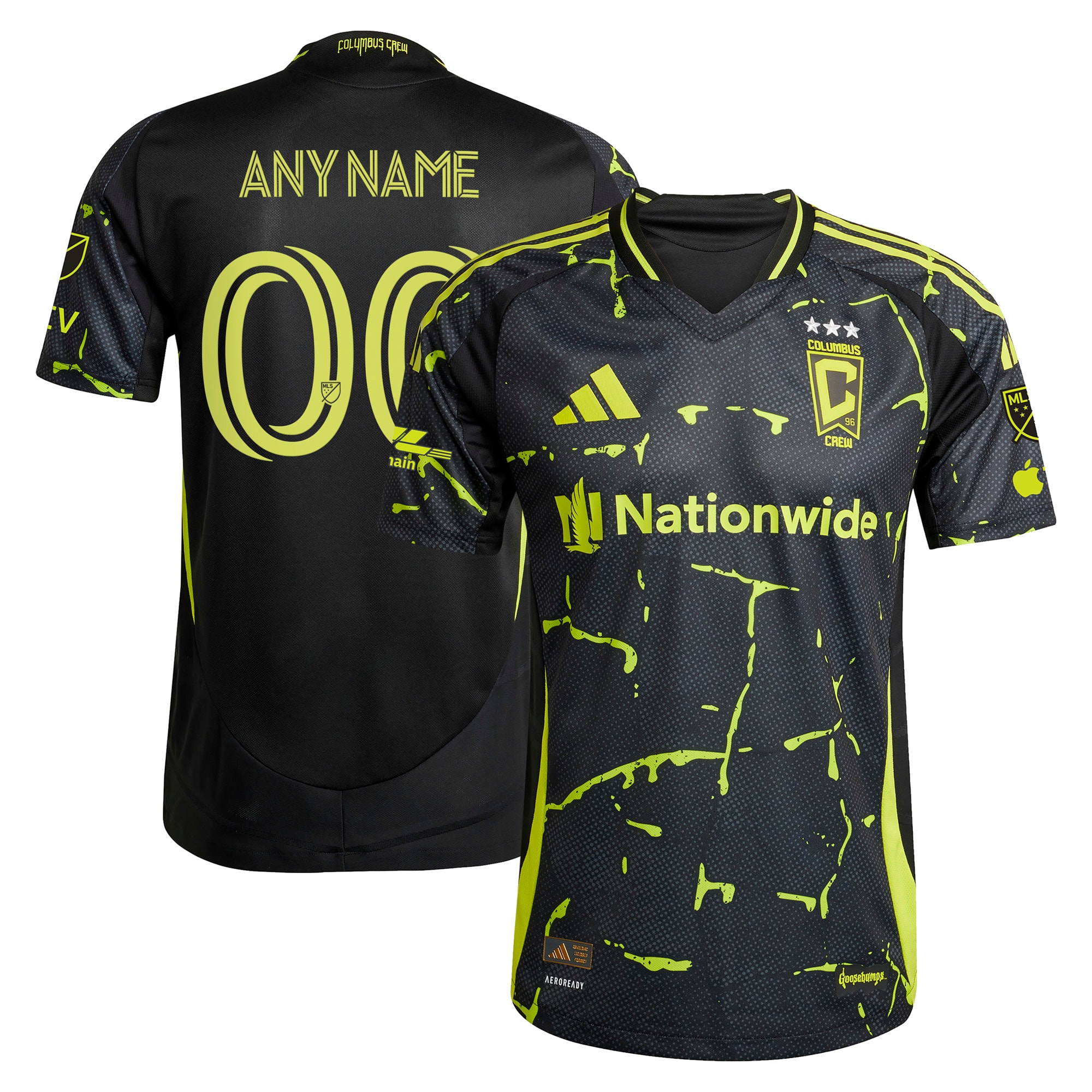 [SJH] Columbus Crew 2025 The Goosebumps Kit Authentic Custom Jersey - Black