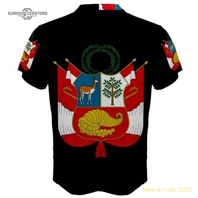 Peru Coat Of Arms Sublimated Sports Fan Edition Jersey Supporter