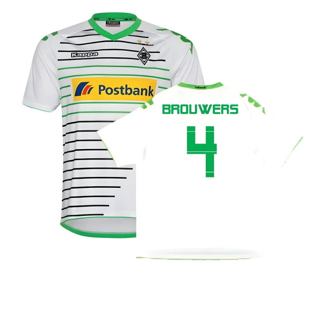 Committed Gladbach Home Shirt Excellent Xxl Brouwers #4 High Perfo...