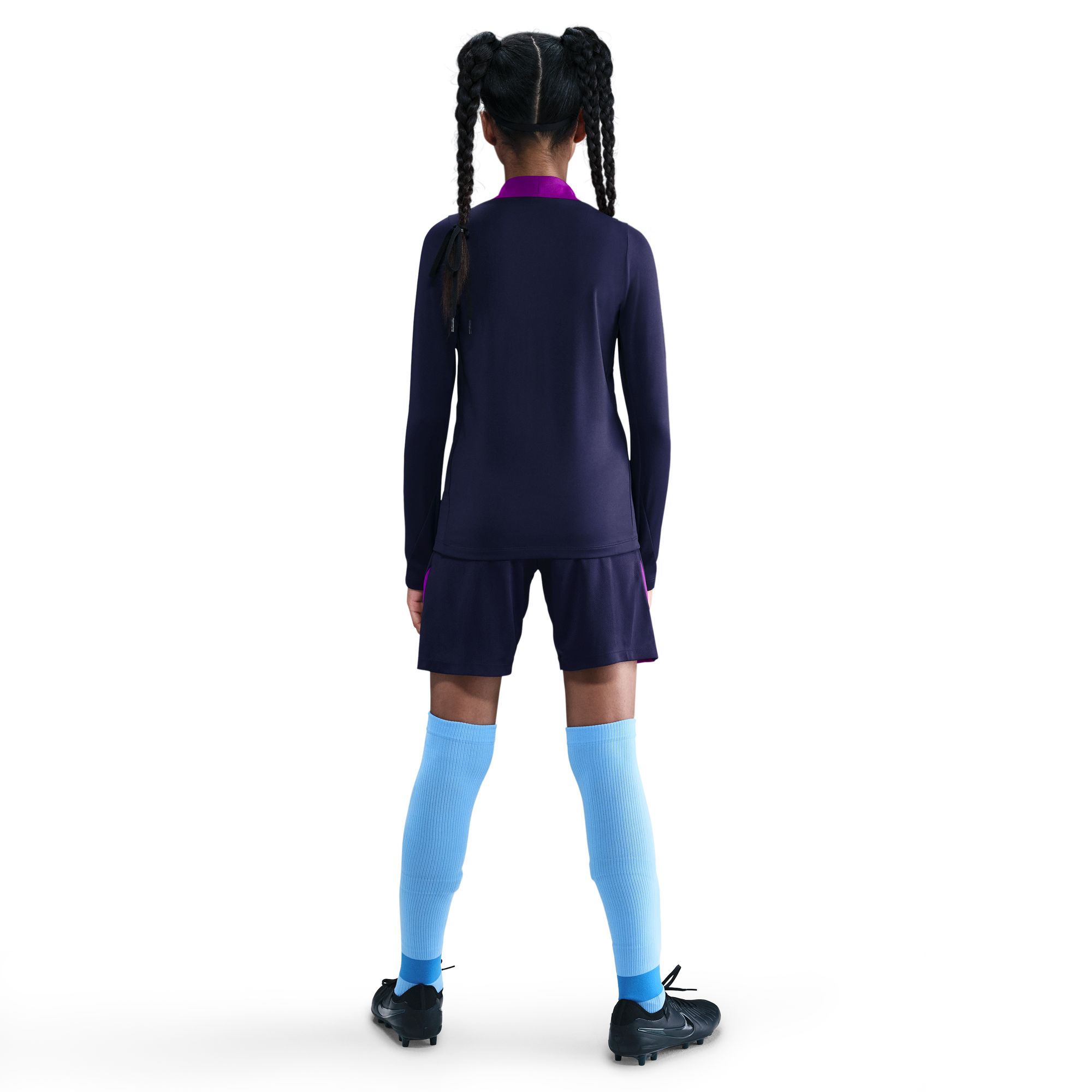 [SJH] Barcelona Youth 2025/26 Strike Drill Quarter-Zip Dri-FIT Long Sleeve Jersey Top - Navy