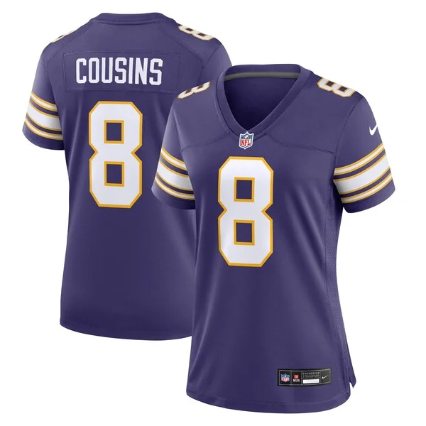 None Kirk Cousins  Jersey - Purple | NFL Player Jersey | NFL Football