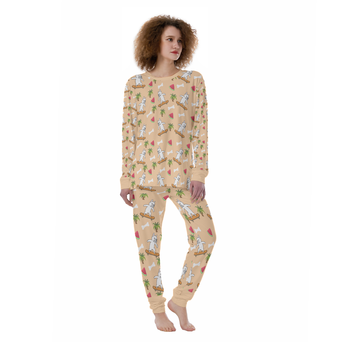 Culture-Inspired Aspen - Women's Pajamas for Pet Enthusiasts Durable