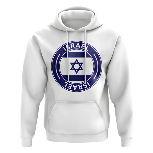 Israel Football Badge Hoodie (White) Euro Quality Worldcup