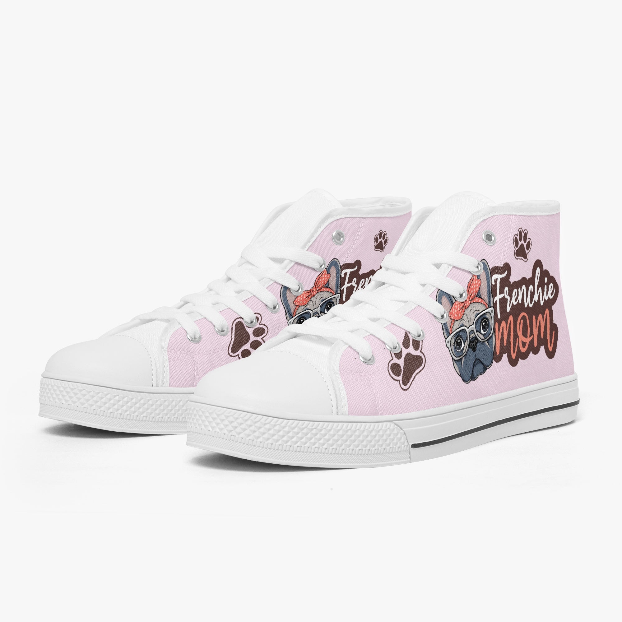 Frenchie Mom - Classic High-Top Canvas Shoes