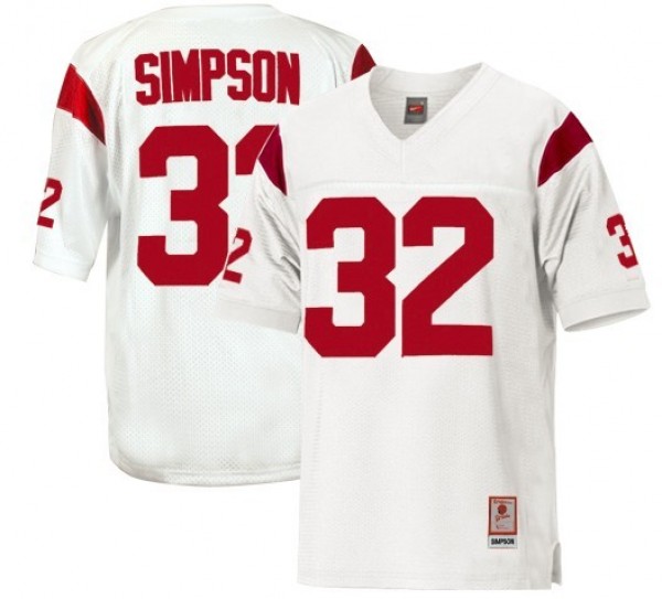Men Top Program #32 O.j. Simpson White Top-quality Jersey