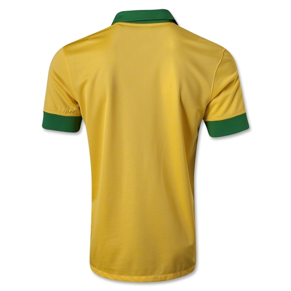 Authentic 13-14 Brazil Home Yellow Jersey ShirtPlayer Model