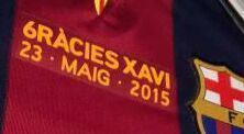 Barcelona 201415 Home Shirt with GRACIES XAVI 1 - Official Replica