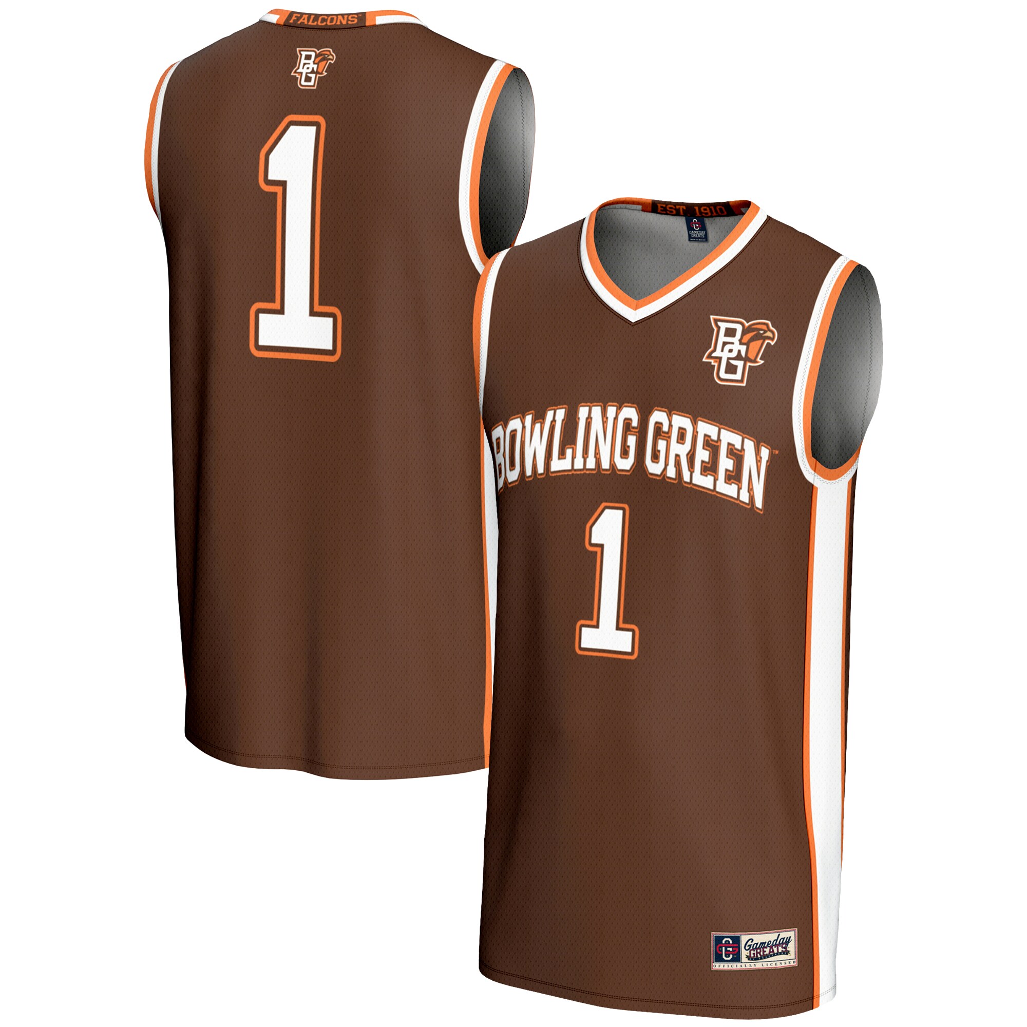 [DDG] Bowling Green St. Falcons GameDay Greats Lightweight Basketball Jersey - Brown
