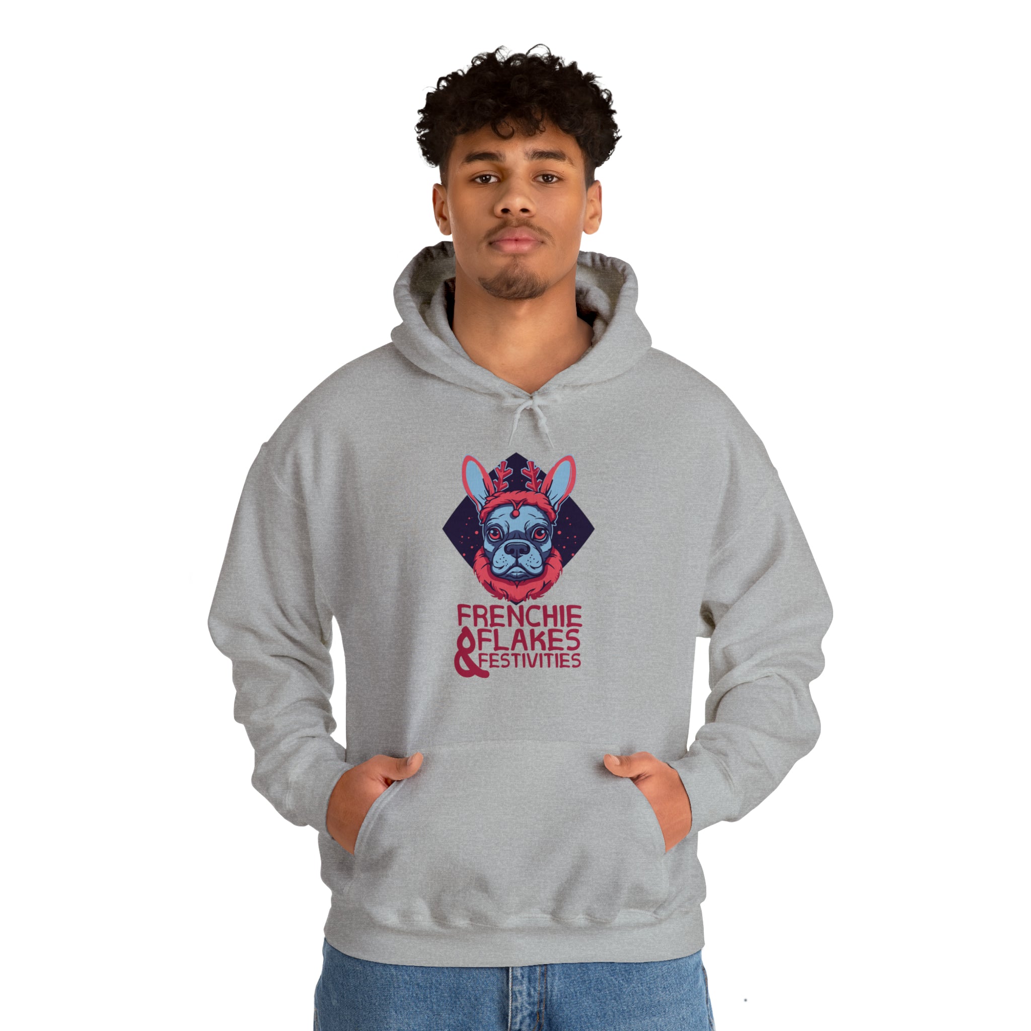 Casual Frenchie & Flakes Unisex Hoodie Frenchie Themed Wear