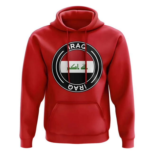 Fan-Favorite Iraq Football Badge Hoodie (Red) Climate-Control