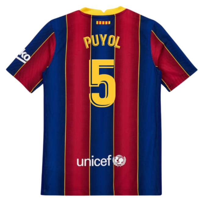 2020-2021 Blaugrana Vapor Match Home Kit (kids) (puyol 5)