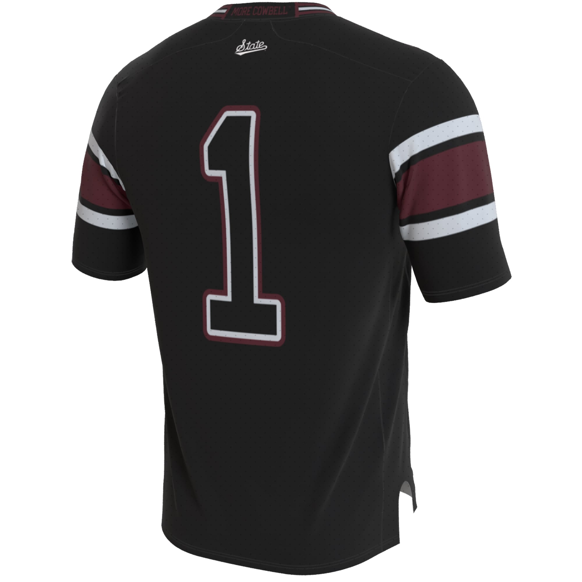 Youth Black Mississippi State Bulldogs Lightweight Collegiate Football Blackout Fashion Jersey