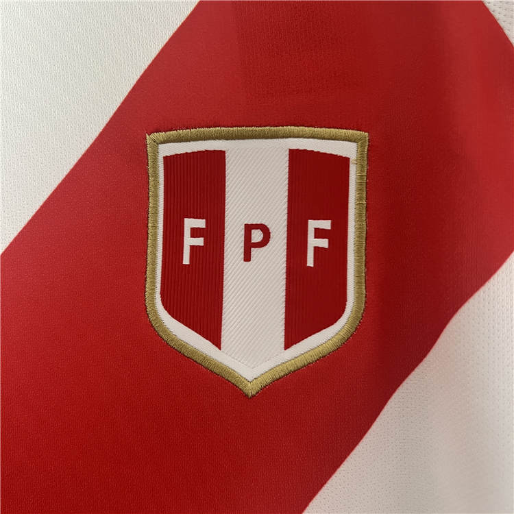Performance Driven Peru Copa America 2024 Home White Soccer Jersey