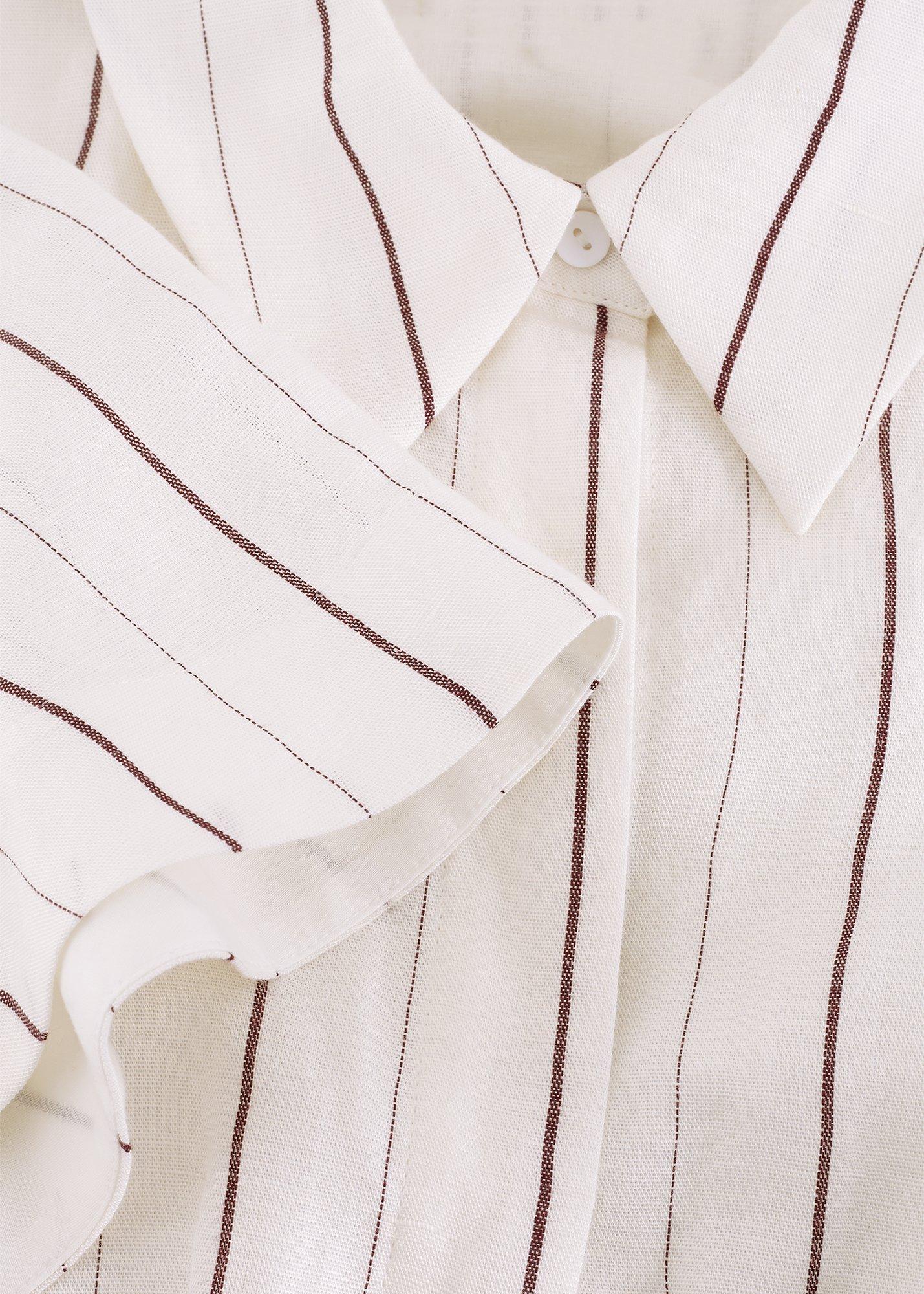Marielle White Stripe Shirt Dress