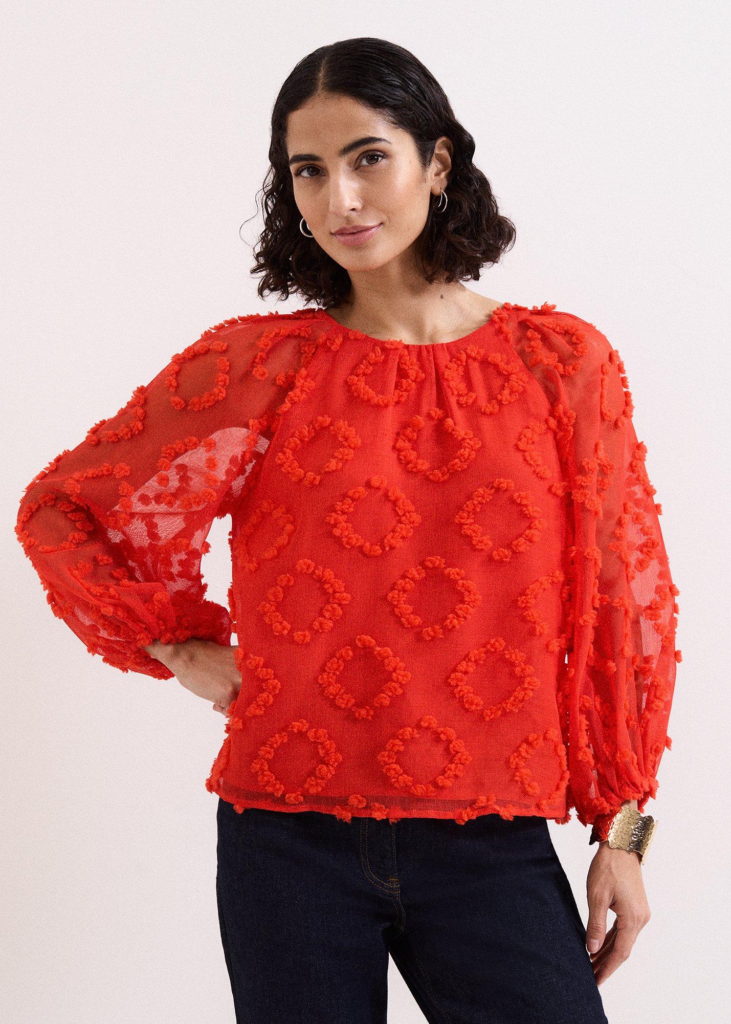 Shayla Red Blouse