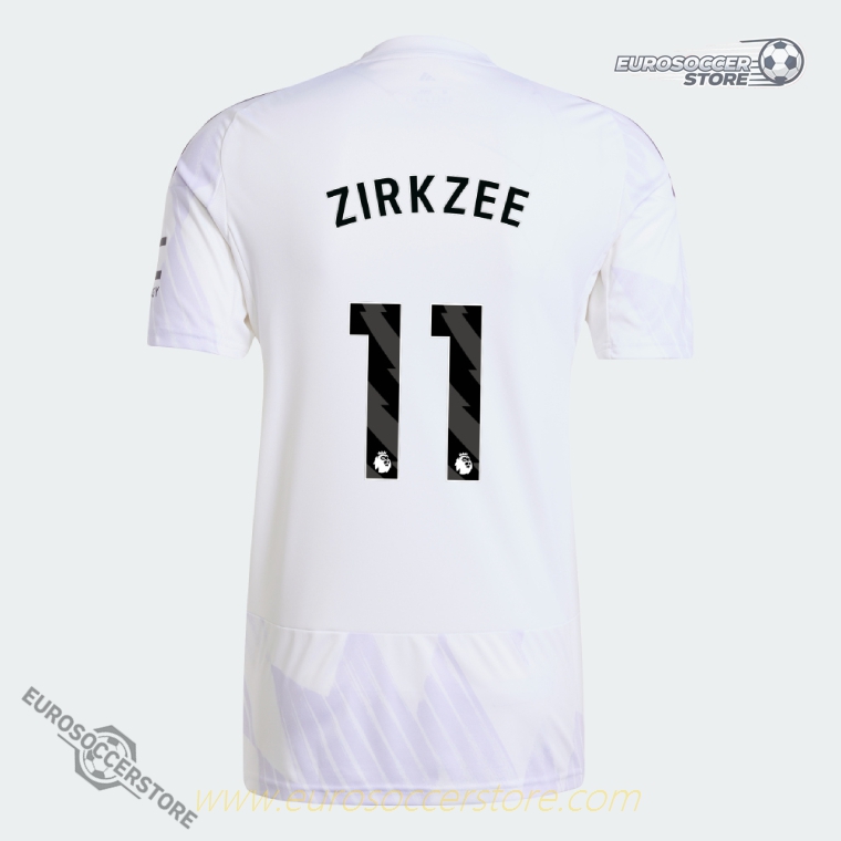 Away Jersey for Manchester United: ZIRKZEE 11 Edition (25-26 Season)
