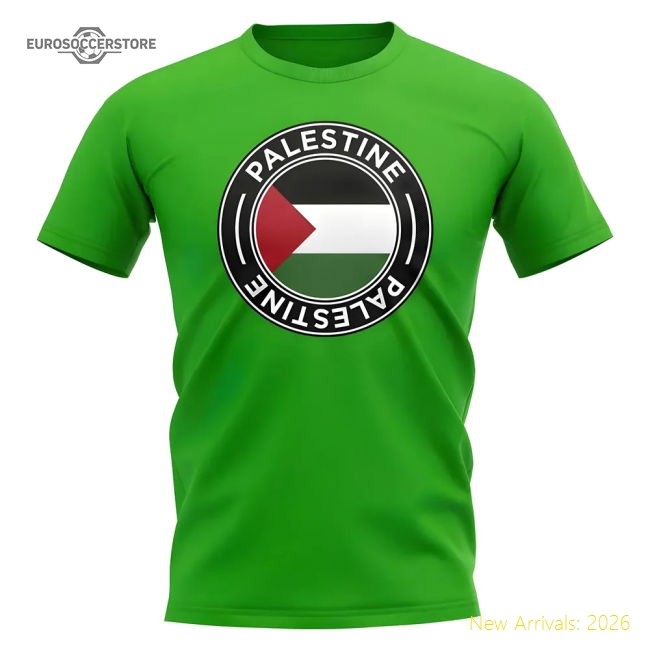 Excellent Palestine Football Badge T-shirt (green) - Match Quality
