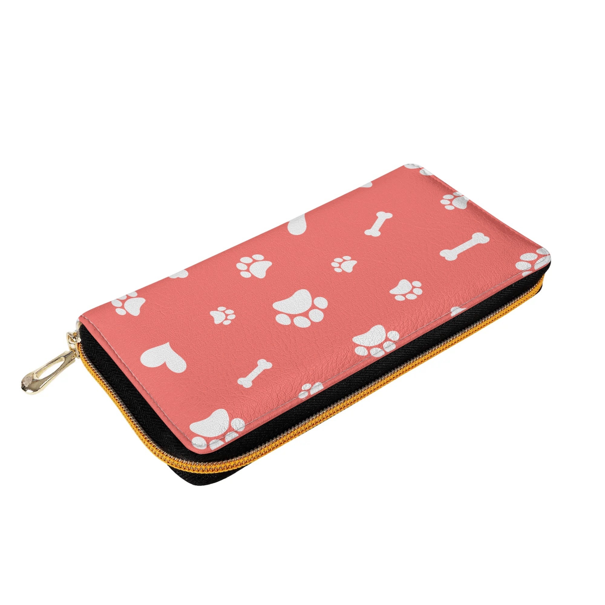 French Bulldog Rosetta Leather Zipper Wallet Frenchie Pet Item