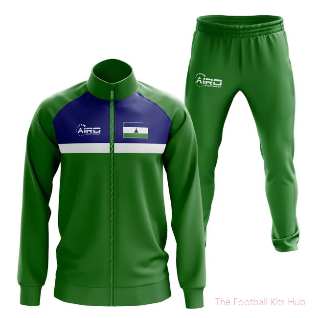 Men Lesotho Concept Football Tracksuit (Green)