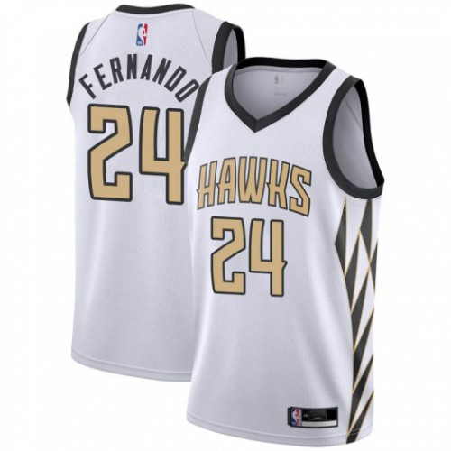 Hawks White Atlanta Hawks #24 Nike Jersey - Basketball Jersey