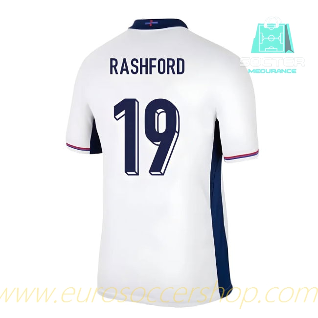 2024-25 Edition England National Team Home Shirt Official (Rashford 19)