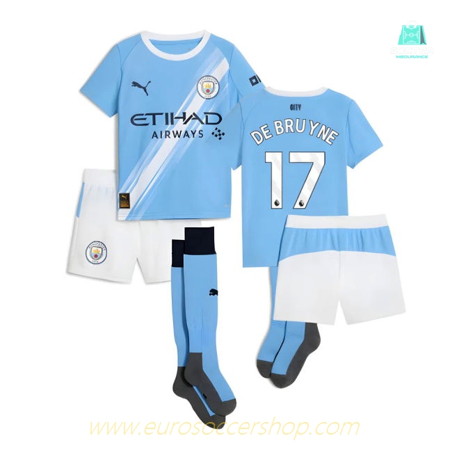 2025-2026 Man City Home Mini Kit (De Bruyne 17)