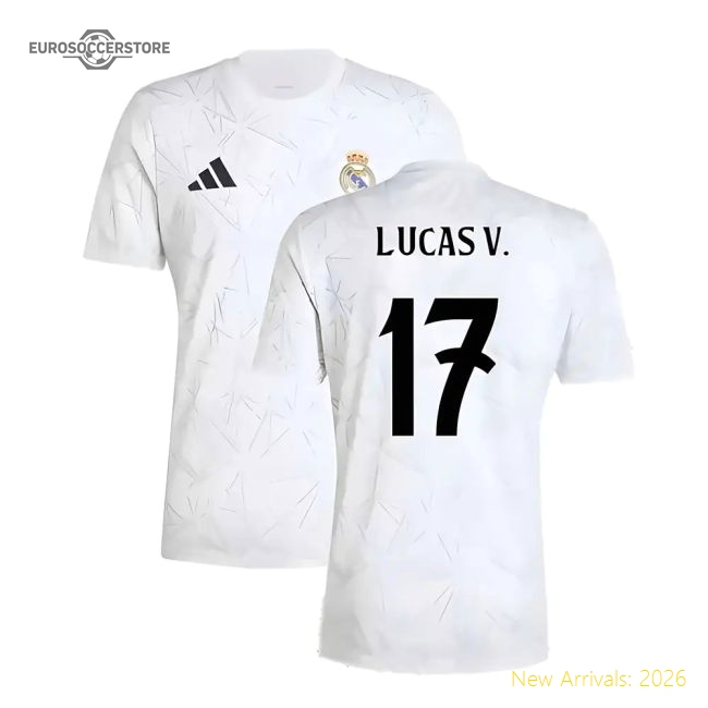Professional-Grade 2024-2025 Real Madrid Pre-Match Shirt (White) (Lucas V