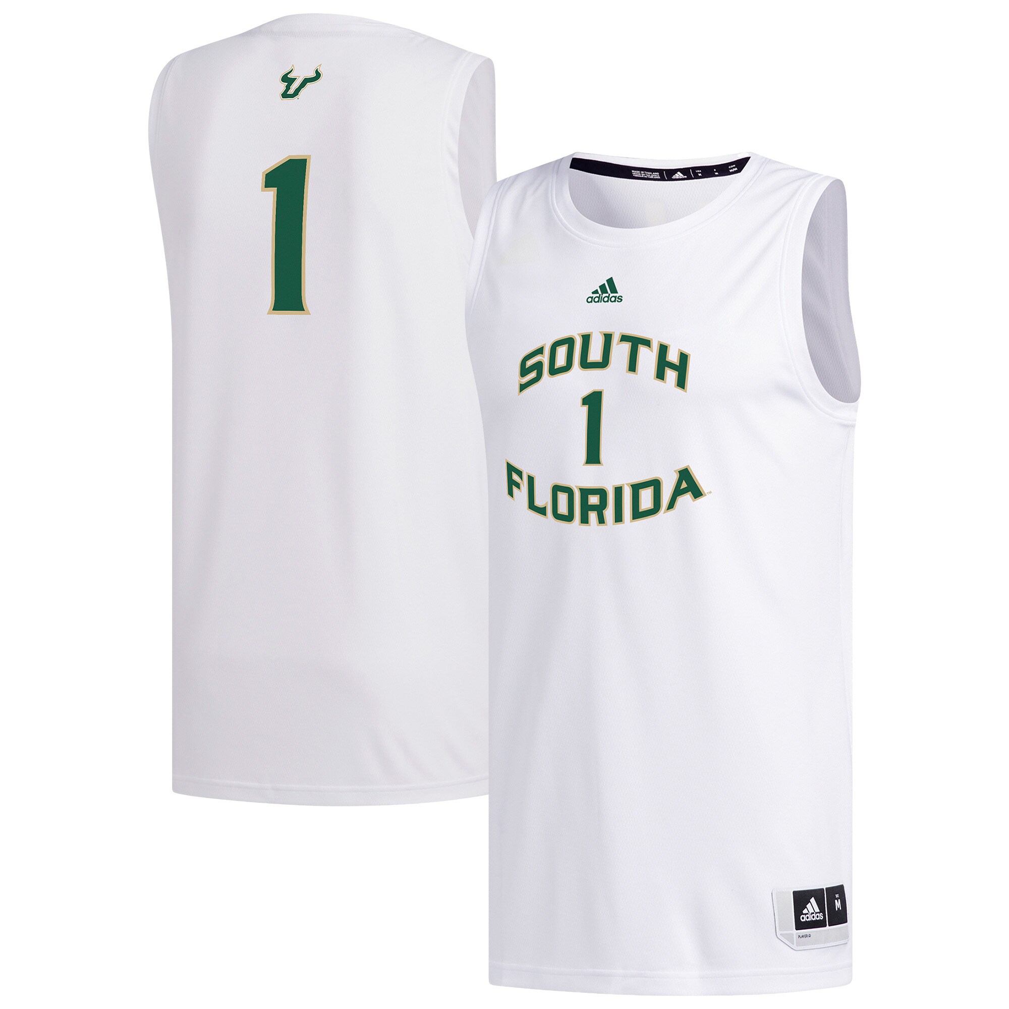 [DDG] South Florida Bulls Replica Basketball Jersey - White