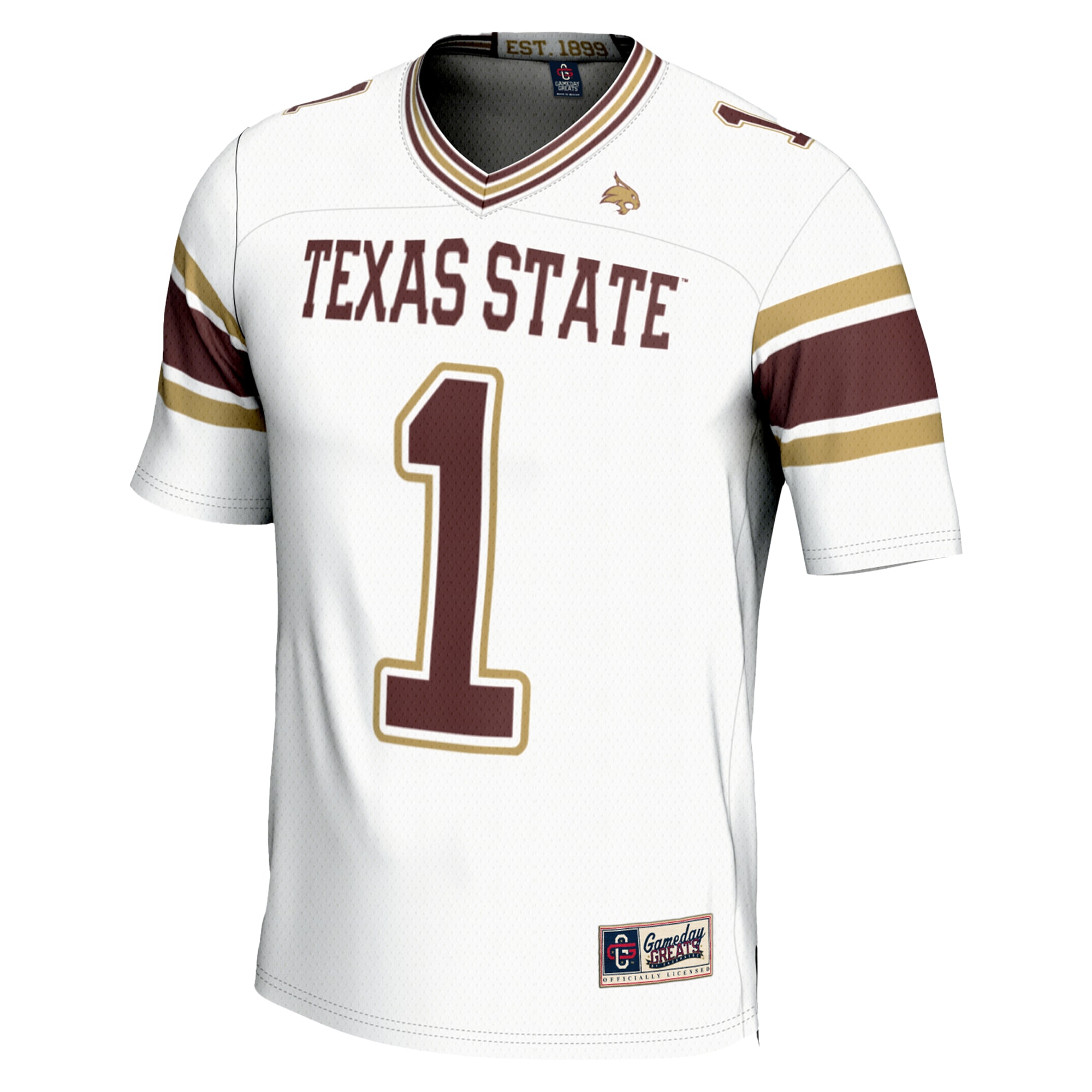 #1 Texas State Bobcats GameDay Greats Youth Endzone 26/27 Football Jersey - White