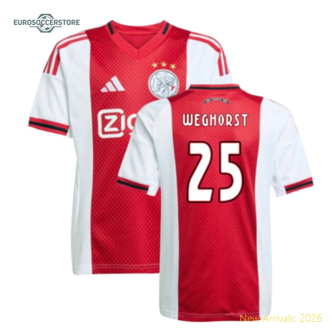 Ajax 2024-25 Home Fan Version For Kids (Weghorst Match Day Shirt