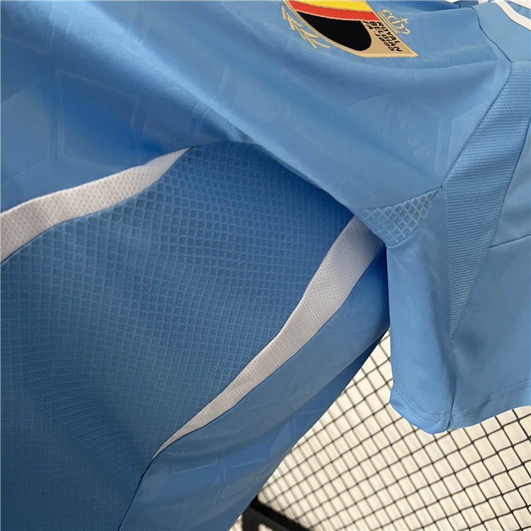 UEFA Euro 2024 Belgium Away Blue Football Shirt Soccer Jersey -
