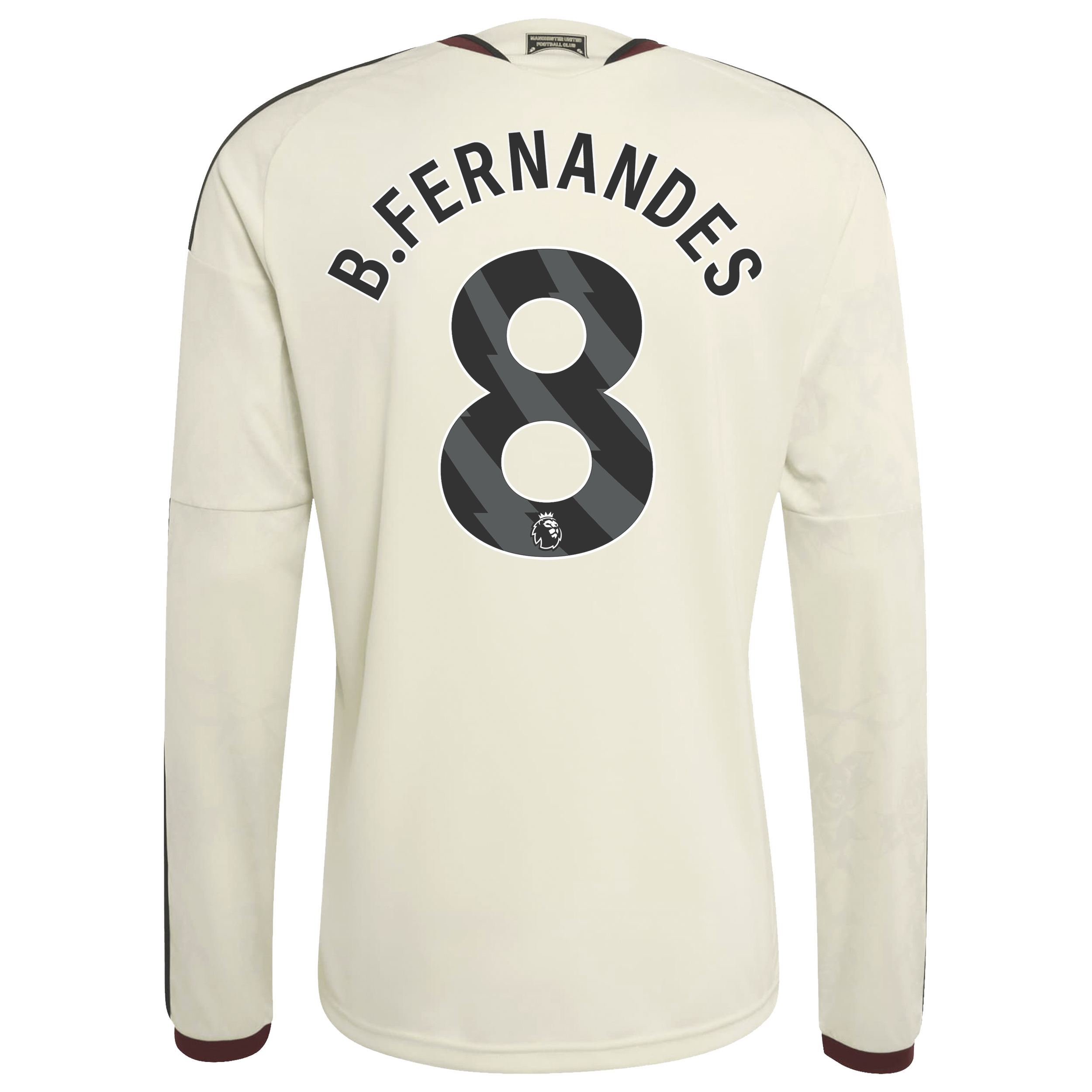 [LK] Bruno Fernandes Manchester United 2026/27 Third Replica Long Sleeve Jersey - Cream