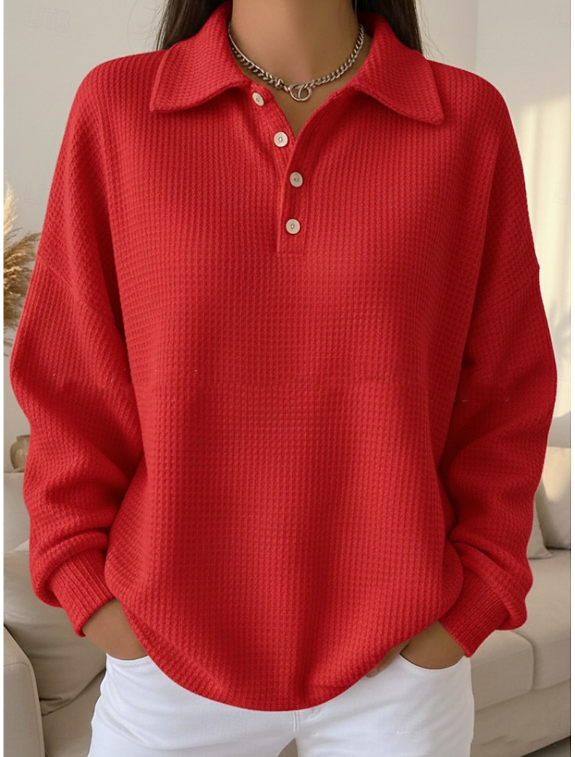 Women's Pullover Sweatshirt Active Sports Fashion Long Sleeve Square Neck Regular Tops White Red Orange Spring Fall Winter