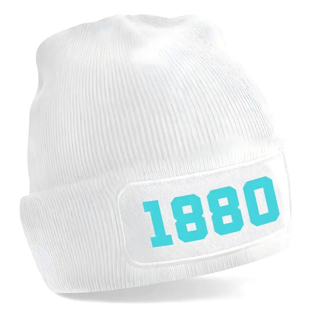Manchester 1880 Football Beanie Hat (White)