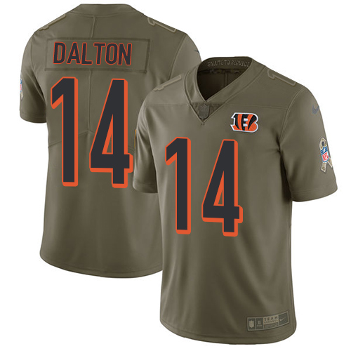 Authentic NFL CIN Bengals #14 Andy Dalton Team Color Limited Jersey
