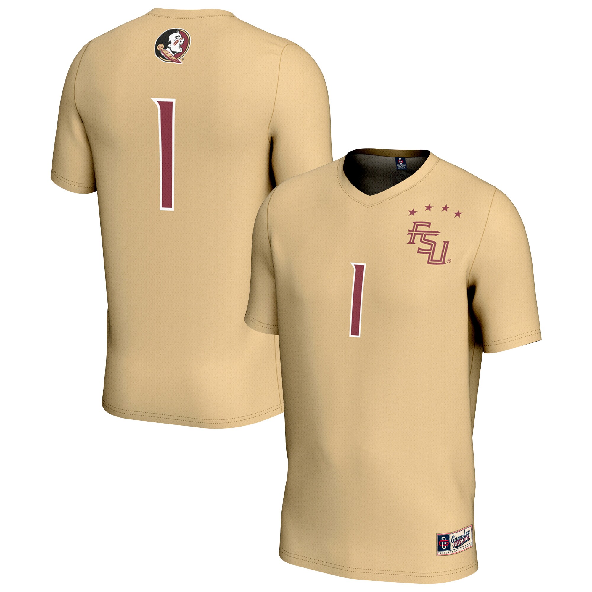 [NJP] Florida State Seminoles GameDay Greats Unisex Lightweight Collegiate Soccer Fashion Jersey? - Gold