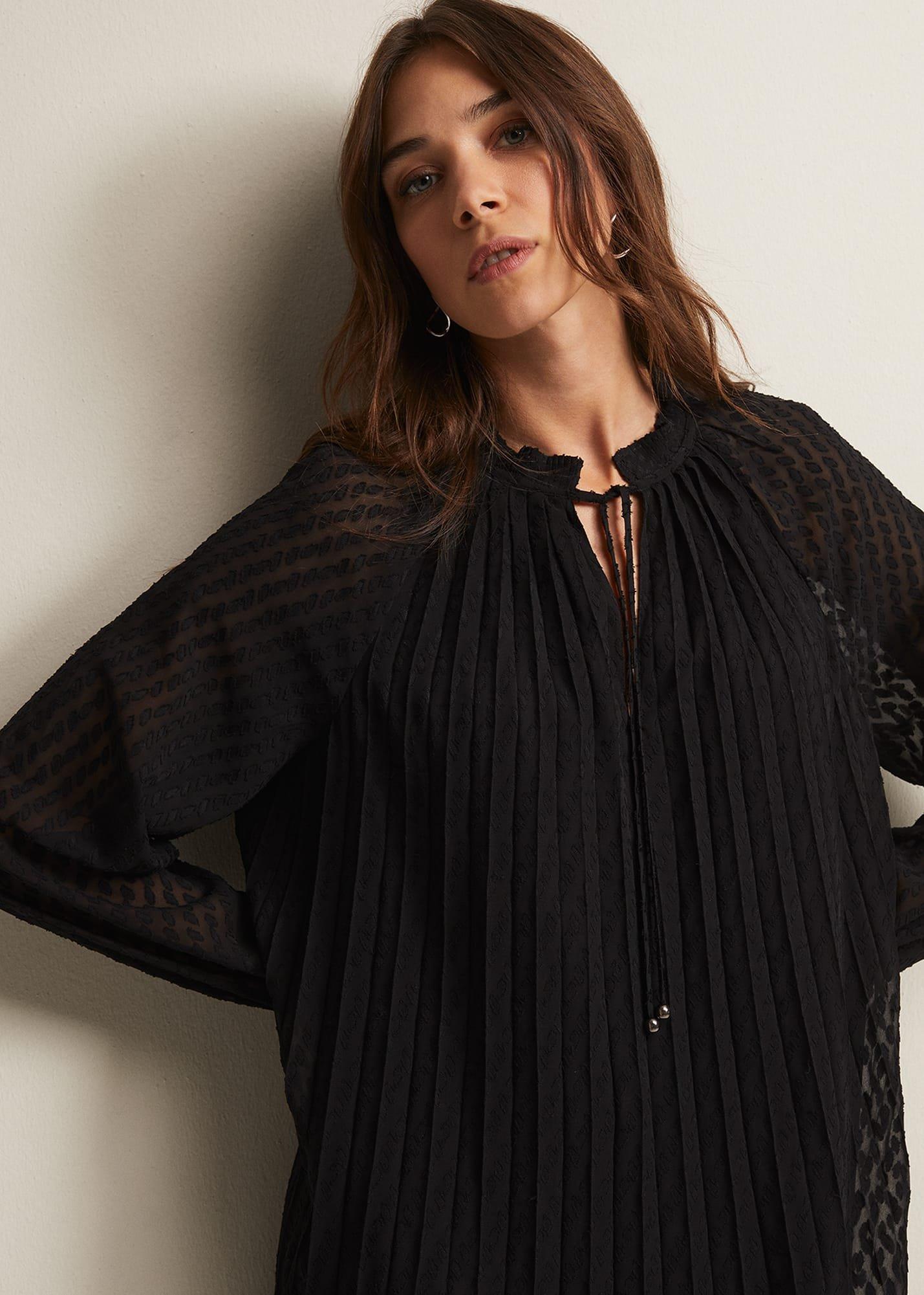Nikkita Pleated Swing Mini Dress