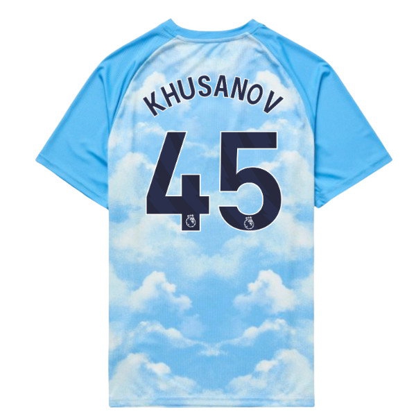 [LLS] 2026-2027 Man City Warm Up Jersey (Icy Blue) - Kids (Khusanov 45)