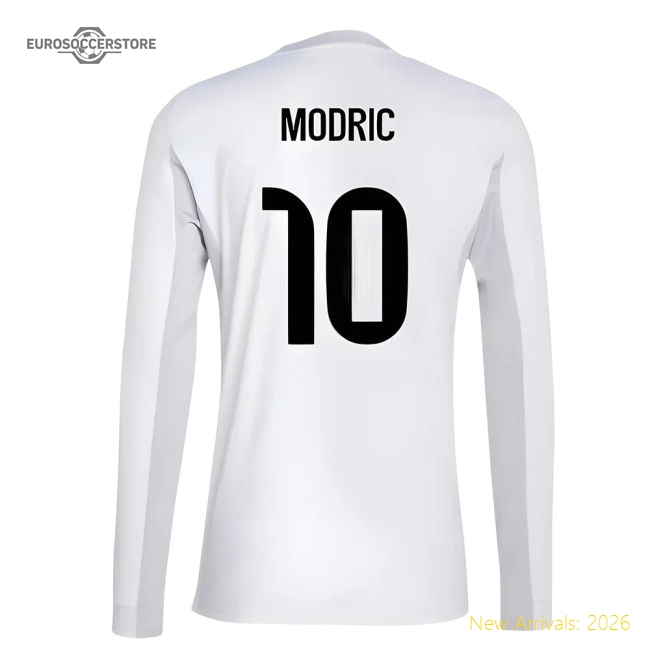 2025-2026 Real Madrid Home Premium Jersey Modric Adidas Climacool