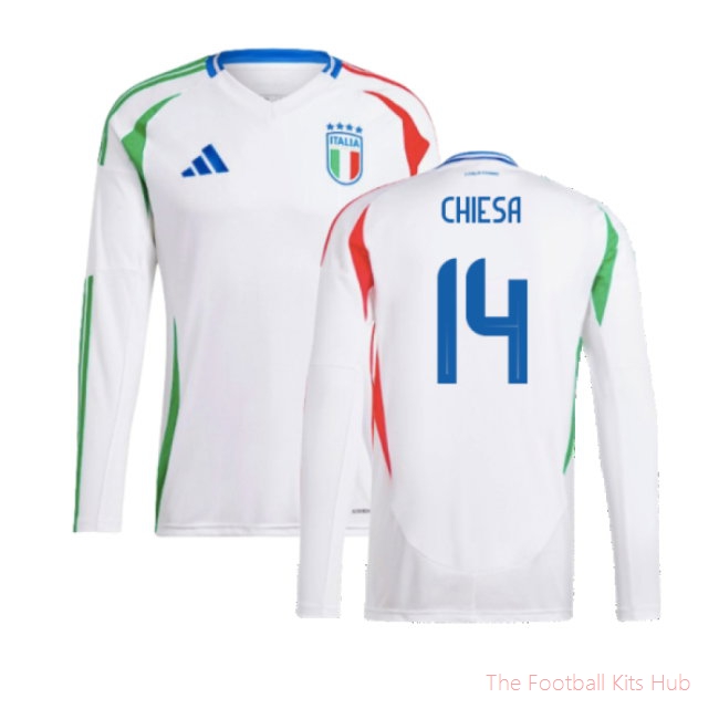 2024-2025 Italy Long Sleeve Away Shirt (CHIESA 14)