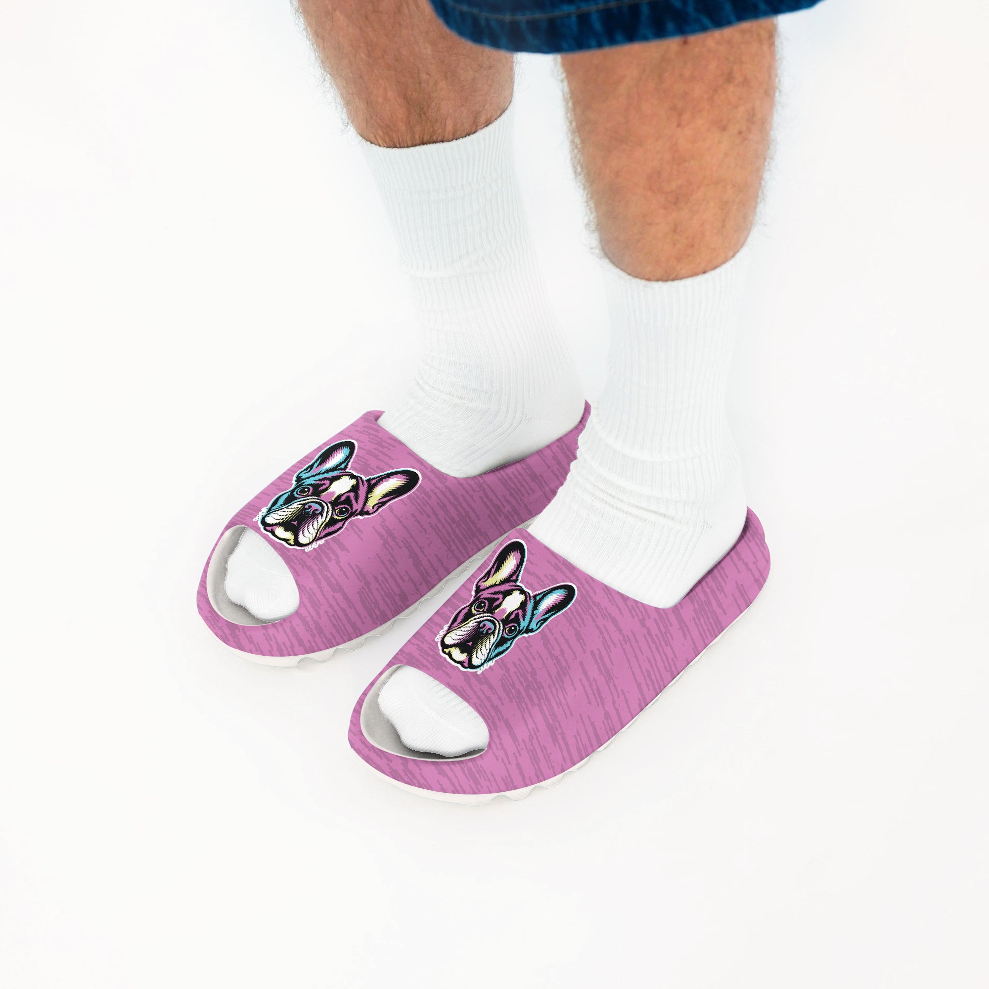 French Bulldog Boris Slide Sandals Useful Frenchie Gear