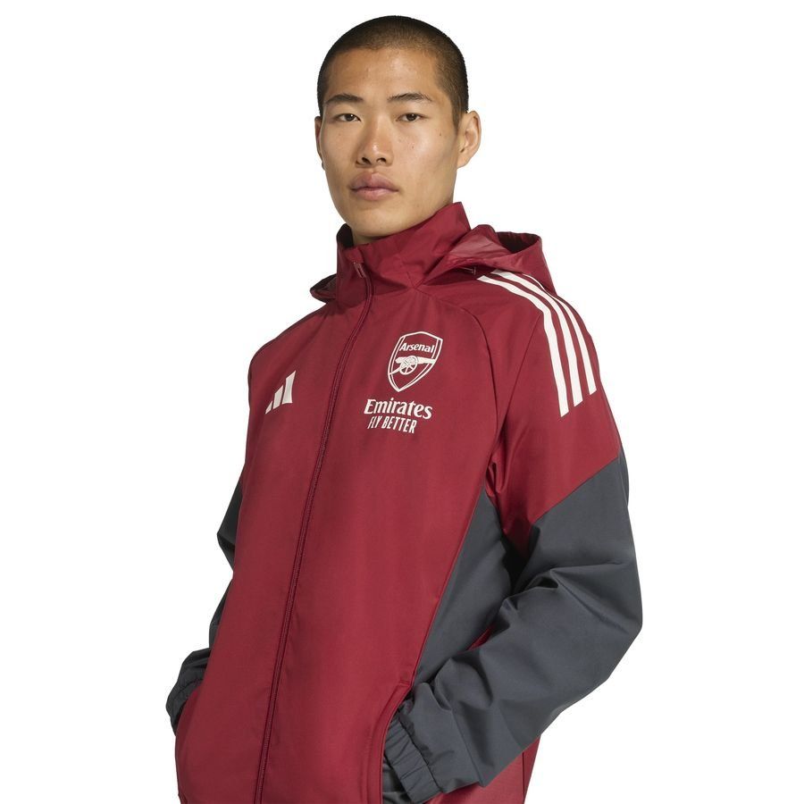 Arsenal Travel Jacket Tiro 25 All Weather Eu Collegiate Burgundy/dark